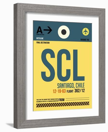 SCL Santiago Luggage Tag II-NaxArt-Framed Art Print