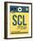 SCL Santiago Luggage Tag II-NaxArt-Framed Art Print