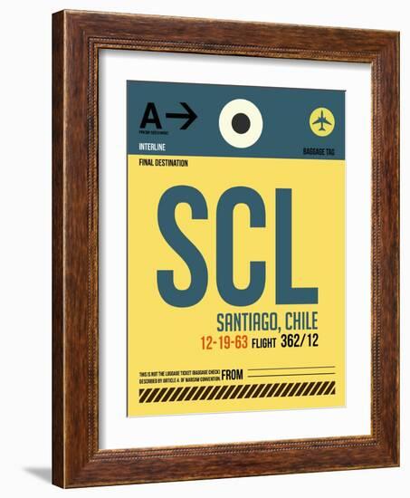 SCL Santiago Luggage Tag II-NaxArt-Framed Art Print