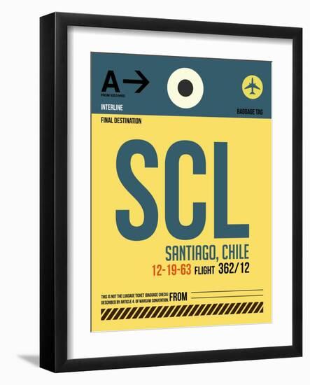 SCL Santiago Luggage Tag II-NaxArt-Framed Art Print