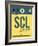 SCL Santiago Luggage Tag II-NaxArt-Framed Art Print