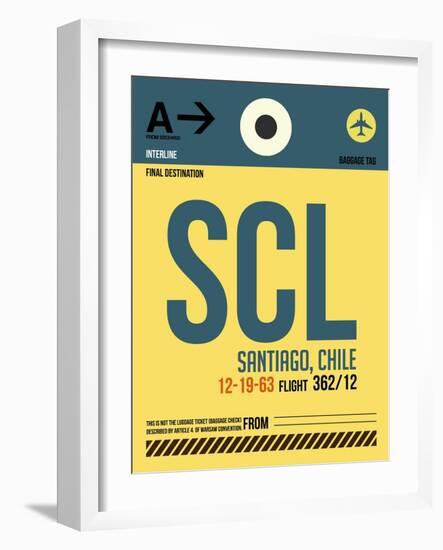 SCL Santiago Luggage Tag II-NaxArt-Framed Art Print