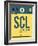 SCL Santiago Luggage Tag II-NaxArt-Framed Art Print