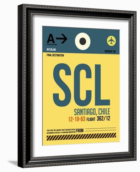 SCL Santiago Luggage Tag II-NaxArt-Framed Art Print