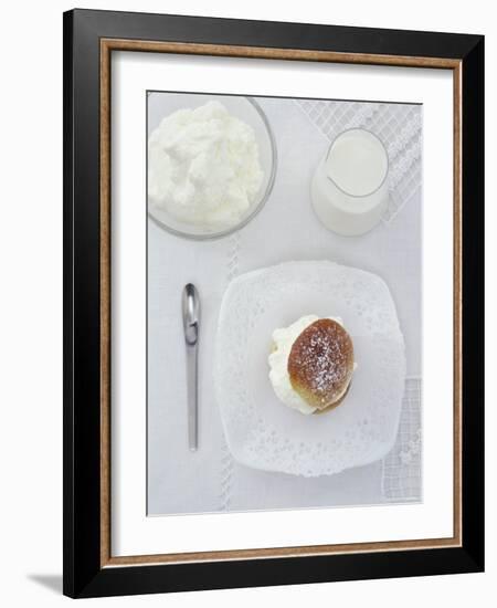 Scone with Cream and Small Milk Jug-Alexander Van Berge-Framed Photographic Print