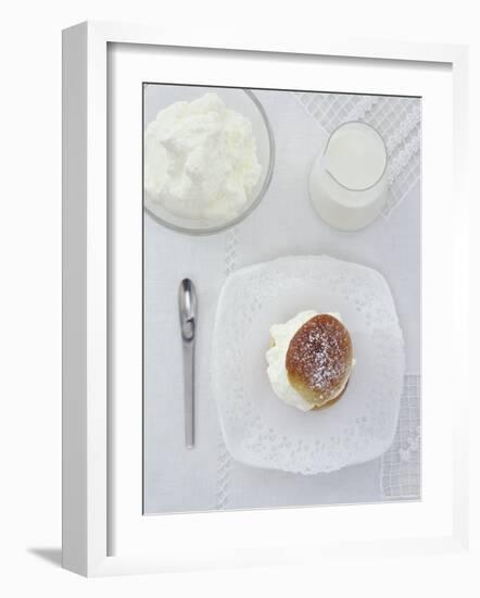 Scone with Cream and Small Milk Jug-Alexander Van Berge-Framed Photographic Print