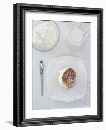 Scone with Cream and Small Milk Jug-Alexander Van Berge-Framed Photographic Print