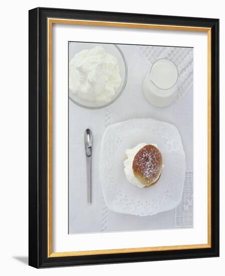 Scone with Cream and Small Milk Jug-Alexander Van Berge-Framed Photographic Print