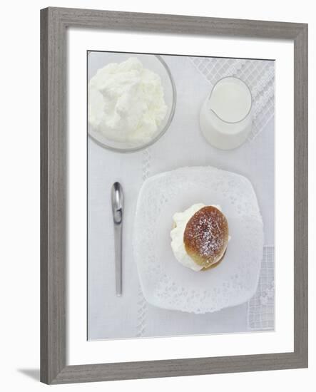 Scone with Cream and Small Milk Jug-Alexander Van Berge-Framed Photographic Print