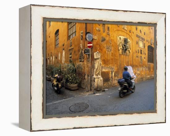 Scooter in Street, Rome, Italy-Demetrio Carrasco-Framed Premier Image Canvas