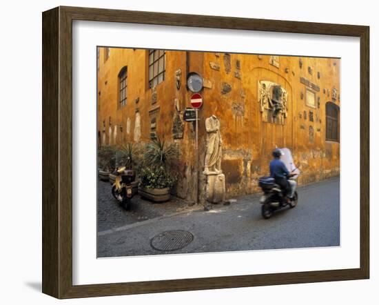 Scooter in Street, Rome, Italy-Demetrio Carrasco-Framed Photographic Print