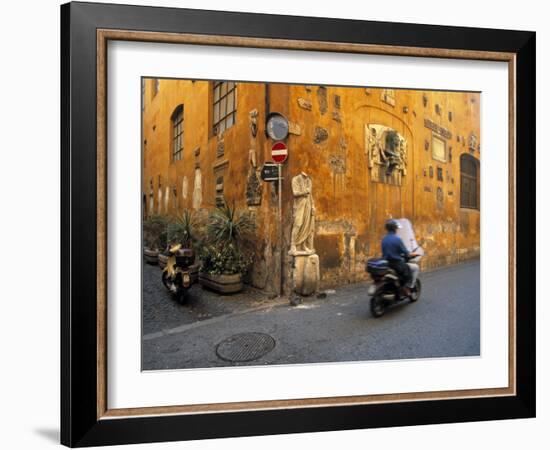 Scooter in Street, Rome, Italy-Demetrio Carrasco-Framed Photographic Print