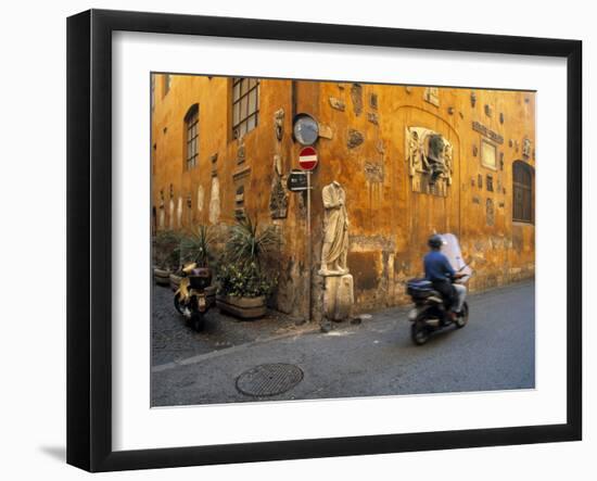 Scooter in Street, Rome, Italy-Demetrio Carrasco-Framed Photographic Print