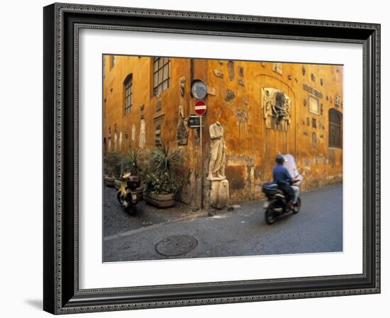 Scooter in Street, Rome, Italy-Demetrio Carrasco-Framed Photographic Print