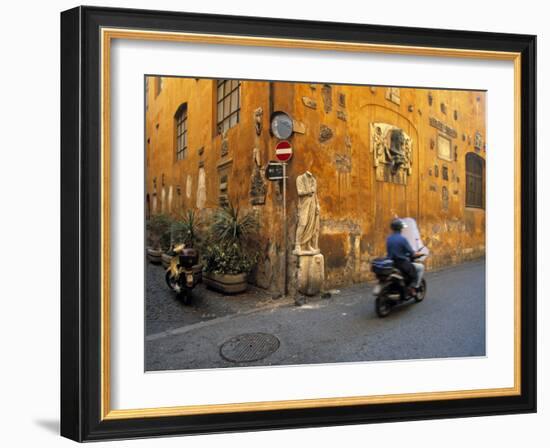 Scooter in Street, Rome, Italy-Demetrio Carrasco-Framed Photographic Print