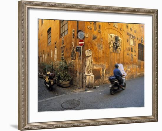 Scooter in Street, Rome, Italy-Demetrio Carrasco-Framed Photographic Print