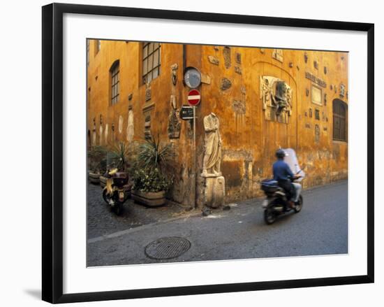 Scooter in Street, Rome, Italy-Demetrio Carrasco-Framed Photographic Print