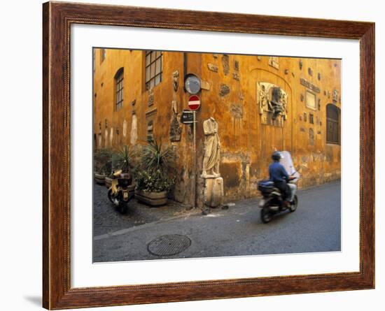 Scooter in Street, Rome, Italy-Demetrio Carrasco-Framed Photographic Print