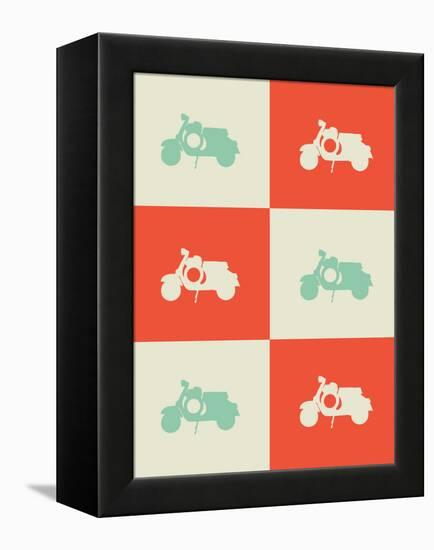 Scooter Poster-NaxArt-Framed Stretched Canvas