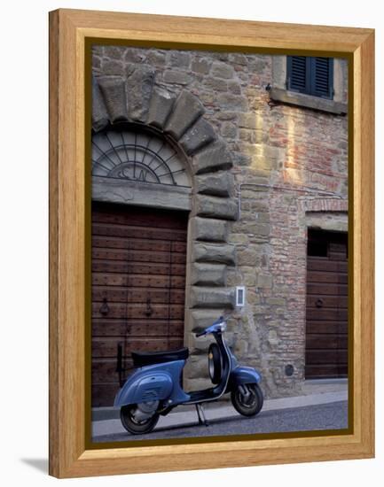 Scooter, Preggio, Umbria, Italy-Inger Hogstrom-Framed Premier Image Canvas