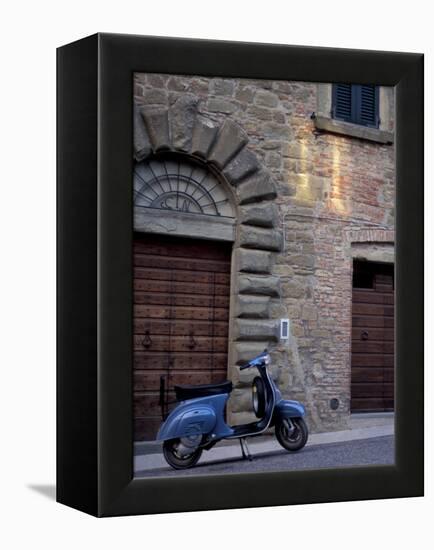 Scooter, Preggio, Umbria, Italy-Inger Hogstrom-Framed Premier Image Canvas