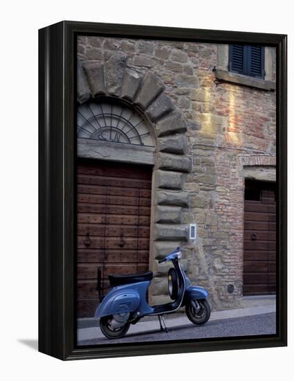 Scooter, Preggio, Umbria, Italy-Inger Hogstrom-Framed Premier Image Canvas