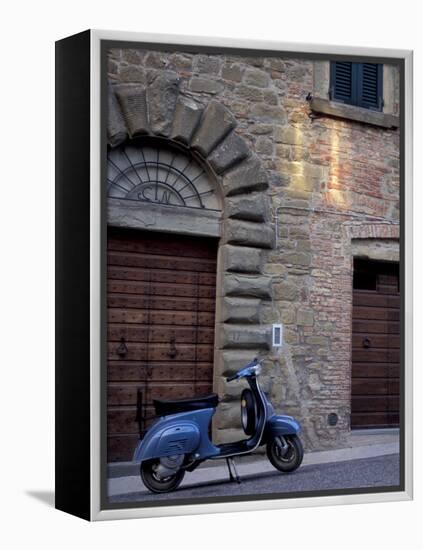 Scooter, Preggio, Umbria, Italy-Inger Hogstrom-Framed Premier Image Canvas