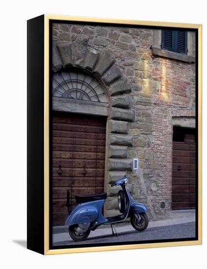 Scooter, Preggio, Umbria, Italy-Inger Hogstrom-Framed Premier Image Canvas