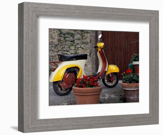 Scooter, Preggio, Umbria, Italy-Inger Hogstrom-Framed Photographic Print