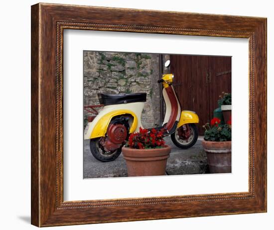 Scooter, Preggio, Umbria, Italy-Inger Hogstrom-Framed Photographic Print