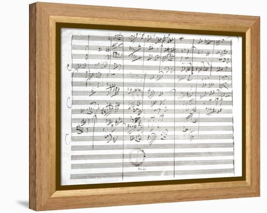 Score for the 3rd Movement of the 5th Symphony-Ludwig Van Beethoven-Framed Premier Image Canvas