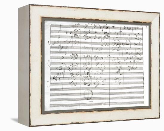 Score for the 3rd Movement of the 5th Symphony-Ludwig Van Beethoven-Framed Premier Image Canvas