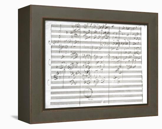 Score for the 3rd Movement of the 5th Symphony-Ludwig Van Beethoven-Framed Premier Image Canvas