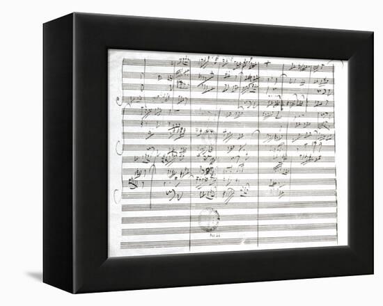 Score for the 3rd Movement of the 5th Symphony-Ludwig Van Beethoven-Framed Premier Image Canvas