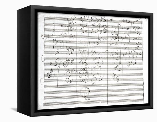 Score for the 3rd Movement of the 5th Symphony-Ludwig Van Beethoven-Framed Premier Image Canvas