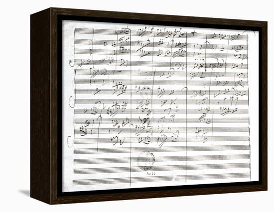 Score for the 3rd Movement of the 5th Symphony-Ludwig Van Beethoven-Framed Premier Image Canvas