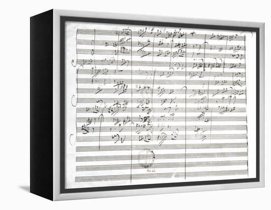 Score for the 3rd Movement of the 5th Symphony-Ludwig Van Beethoven-Framed Premier Image Canvas