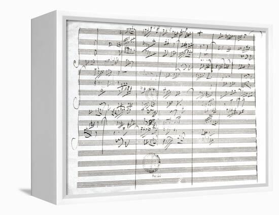 Score for the 3rd Movement of the 5th Symphony-Ludwig Van Beethoven-Framed Premier Image Canvas