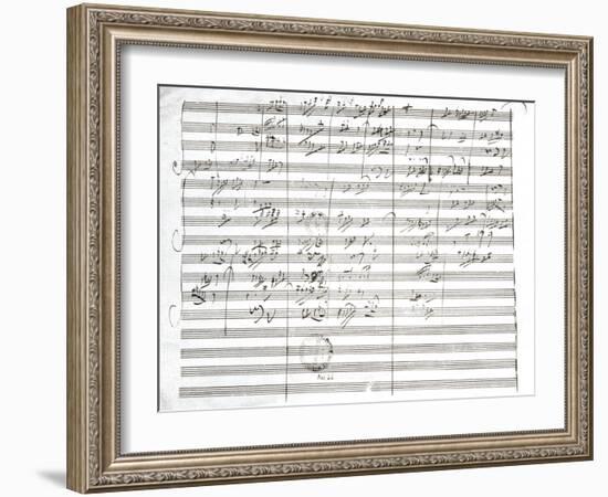 Score for the 3rd Movement of the 5th Symphony-Ludwig Van Beethoven-Framed Giclee Print