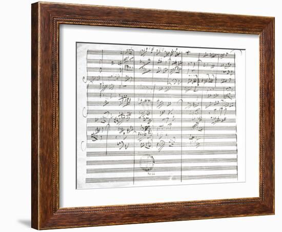 Score for the 3rd Movement of the 5th Symphony-Ludwig Van Beethoven-Framed Giclee Print