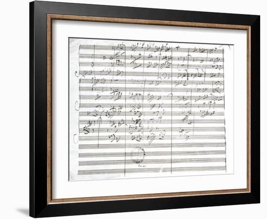 Score for the 3rd Movement of the 5th Symphony-Ludwig Van Beethoven-Framed Giclee Print