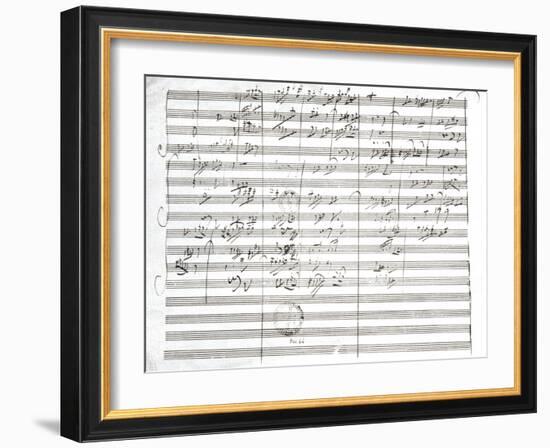 Score for the 3rd Movement of the 5th Symphony-Ludwig Van Beethoven-Framed Giclee Print