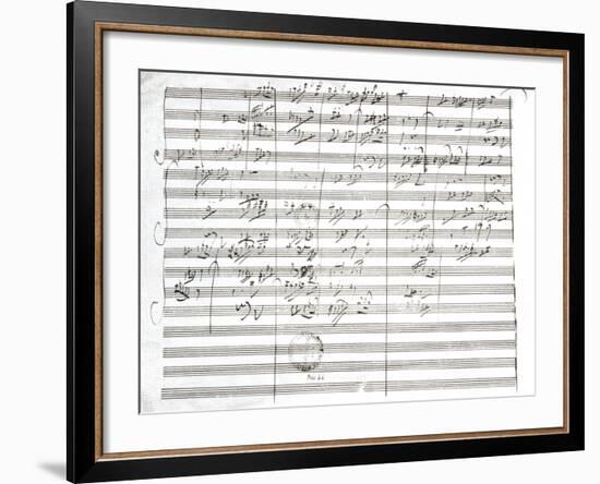 Score for the 3rd Movement of the 5th Symphony-Ludwig Van Beethoven-Framed Giclee Print