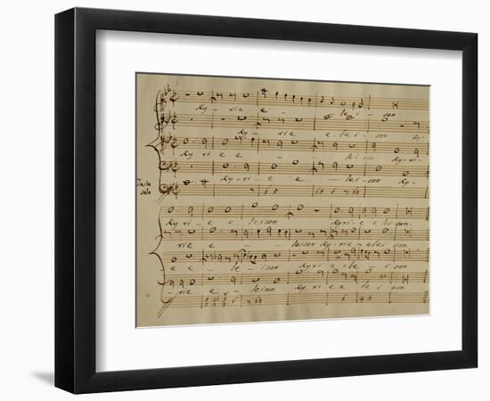 Score of the Kyrie Eleison from the 'Messa a Quattro Voci', 18th Century Copy-Giovanni Pierluigi da Palestrina-Framed Giclee Print