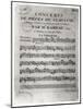 Score Sheet for "Concerts De Pieces De Clavecin" by Jean-Philippe Rameau (1683-1764) 1741-L. Hue-Mounted Giclee Print