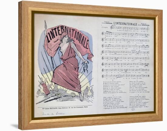 Score Sheet for the Song "L'Internationale," circa 1900-null-Framed Premier Image Canvas