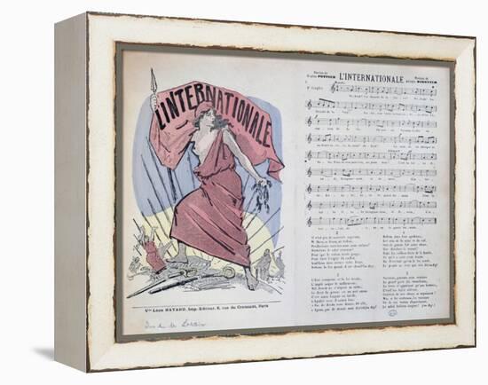 Score Sheet for the Song "L'Internationale," circa 1900-null-Framed Premier Image Canvas