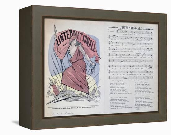 Score Sheet for the Song "L'Internationale," circa 1900-null-Framed Premier Image Canvas