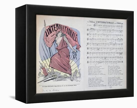 Score Sheet for the Song "L'Internationale," circa 1900-null-Framed Premier Image Canvas