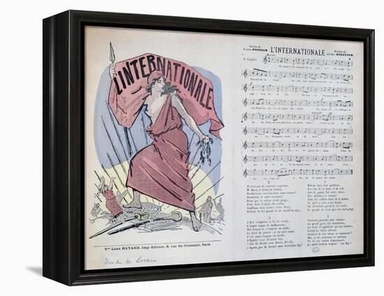 Score Sheet for the Song "L'Internationale," circa 1900-null-Framed Premier Image Canvas